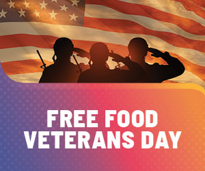 GWHI7552_VeteransDay_WebPromo_300x250_Oct25_V1 Free Food Veterans Day
